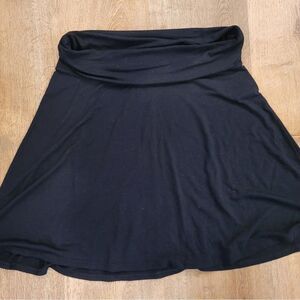 a.n.a Black Fold Over Skirt cotton comfy